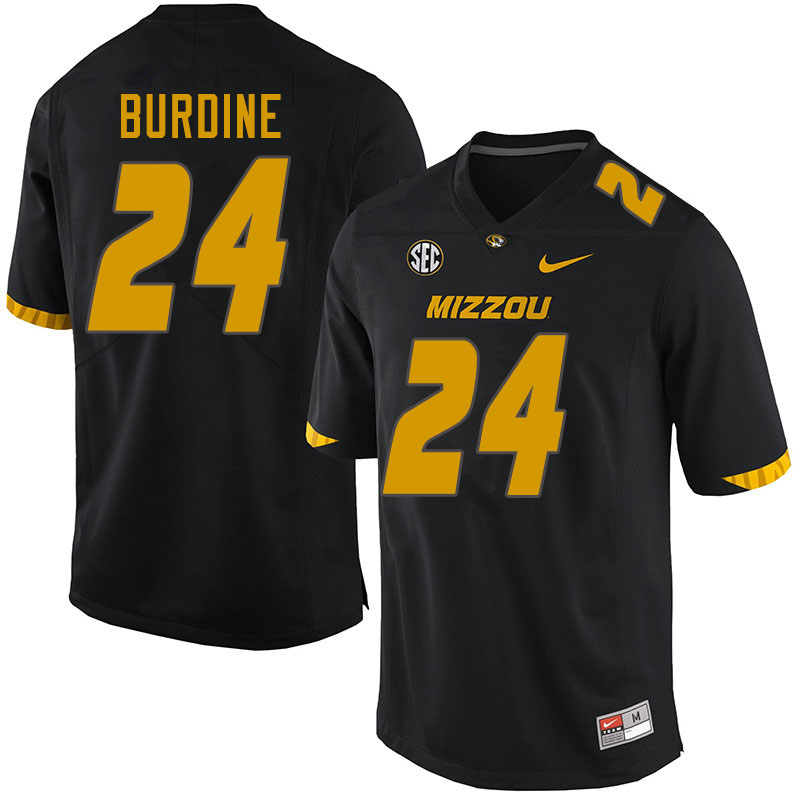 Men #24 Ishmael Burdine Missouri Tigers College Football Jerseys Sale-Black